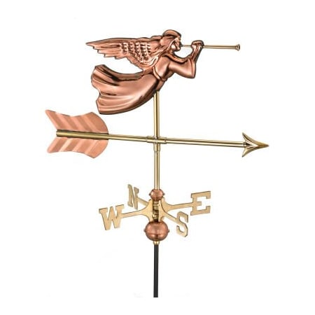 Good Directions Good Directions Angel Garden Weathervane, Polished Copper w/Garden Pole 819PG